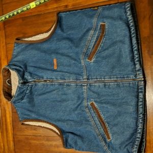 Vintage Wrangler Denim and Sherpa Vest